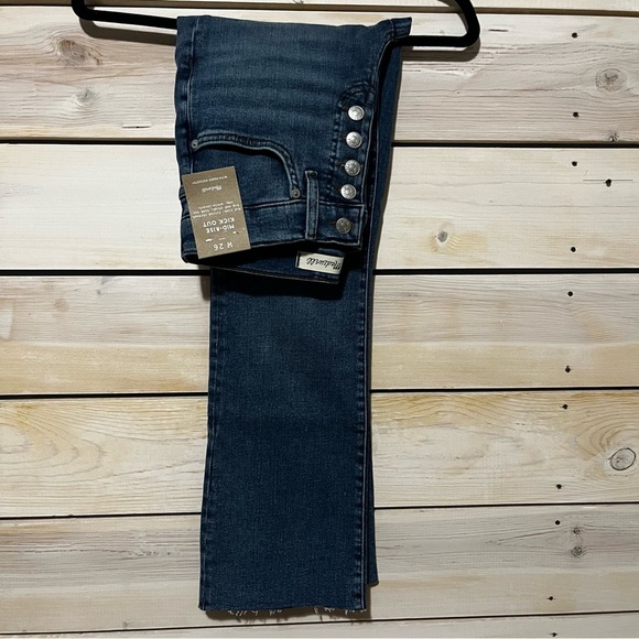 Madewell NWT Mid-Rise Kick Out Flare Crop Brinton Wash Jeans 26 - Picture 2 of 8